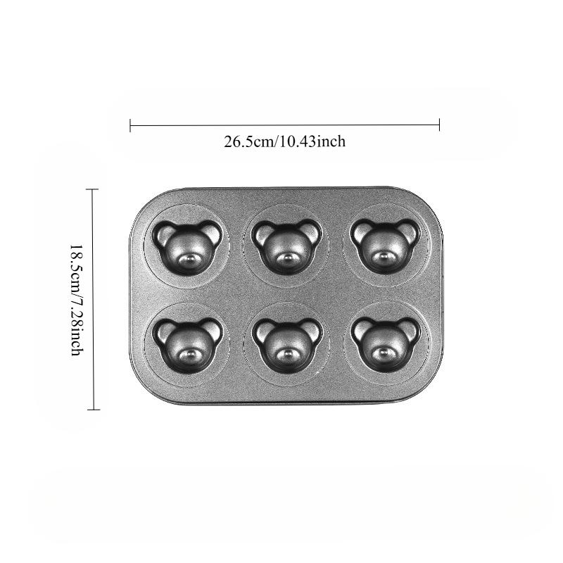 Dorian Japanese Cartoon Bear Madeline Baking Tray Drink Accessories Three-dimensional Bear Cake Mold Bakery Accessories