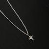Star Pendant Necklaces Four-pointed Star Chokers Necklaces Hot Girl Women Y2k Jewelry Alloy Material Party Accessories