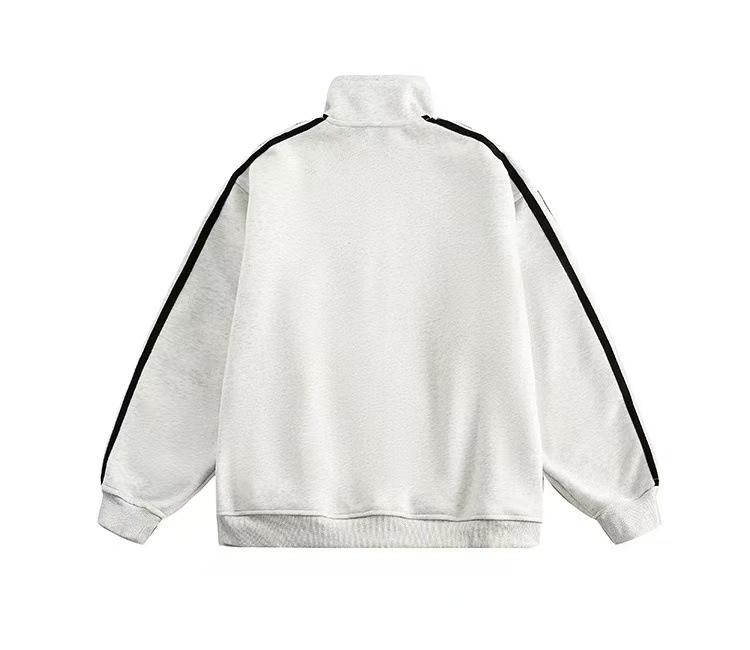 Herren Kapuzenjacke mit Reißverschluss und Stehkragen - Lässige Trendige High Street Sportjacke