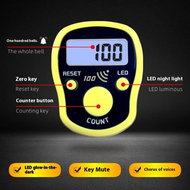 Mini Counter Manual Clickers Counter with Resettable Digits Led Screen for Sports Event Crafting Row Counting Lightweight