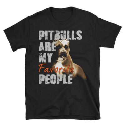 Grunge Stil Pitbulls Sind Meine Lieblingsmenschen Kurzarm Unisex Pitbull T-Shirt