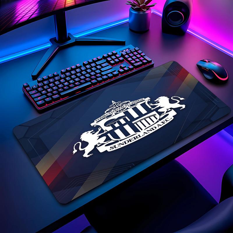 Sunderland Football Pattern Mouse Pad Non?Slip Rubber Base Gaming Mousepad For Desk Office Home