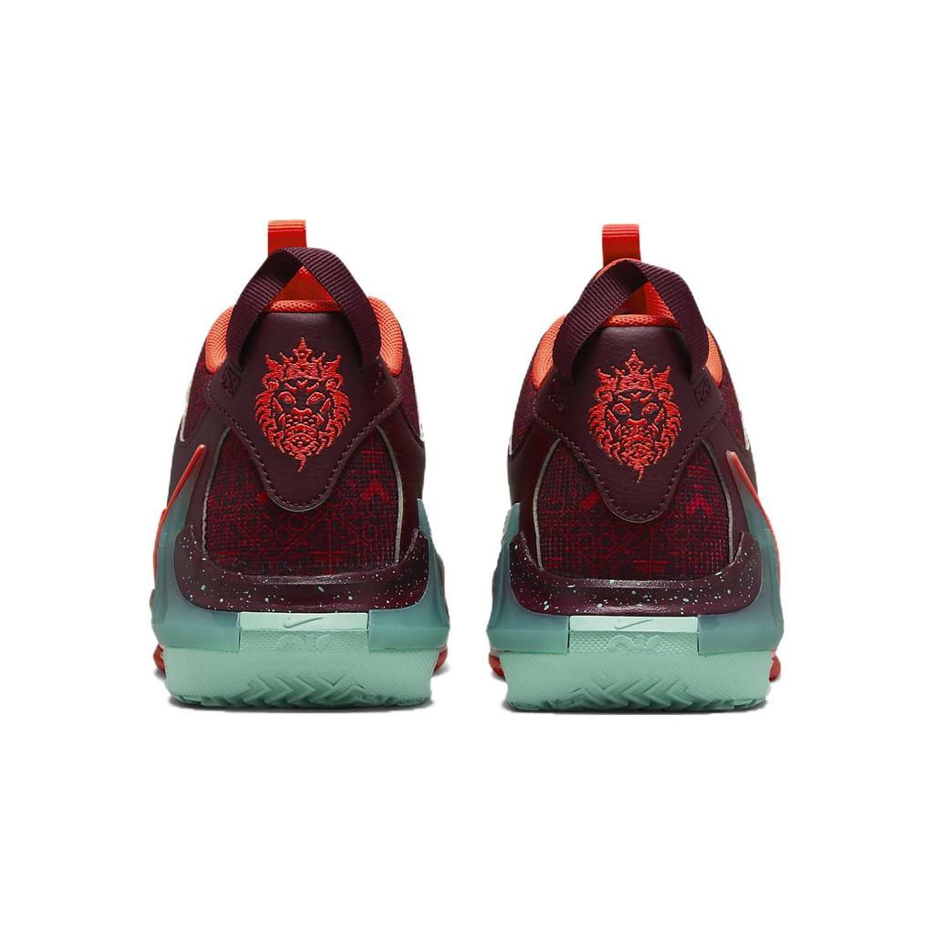 New Nike Witness 7 SE Slip Resistant Cushioning Wear Resistant Mid Top Children's Basketball Shoes Red Green Teenagers FB8976-600