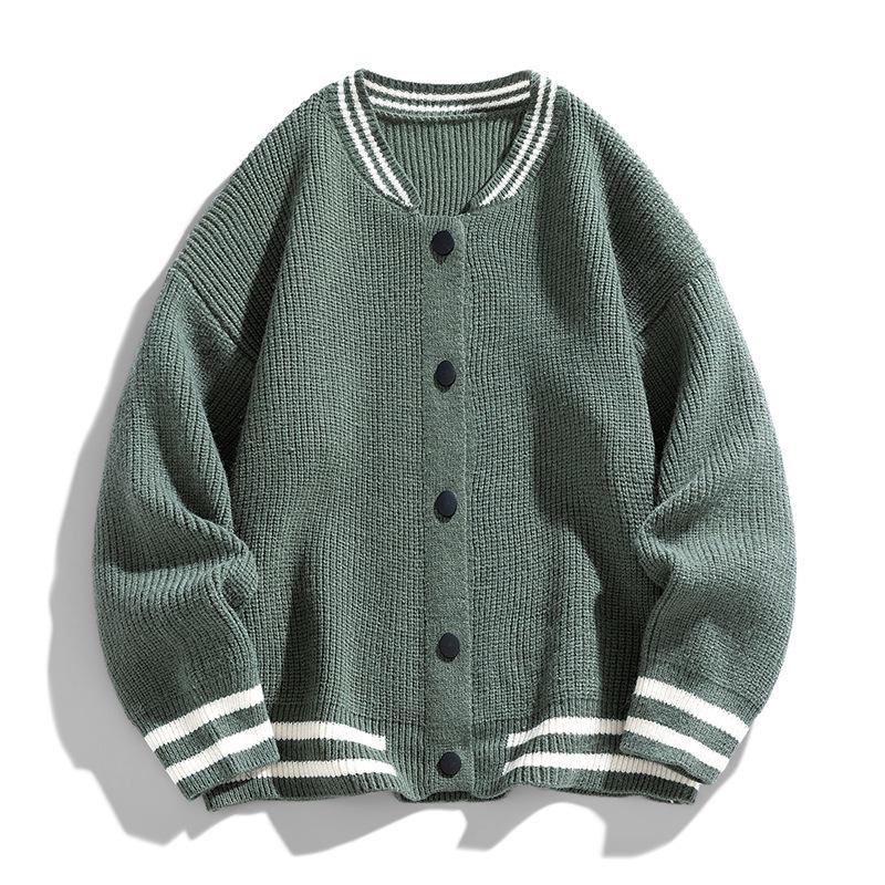 Cardigan Student Jacket Men's Knitted Sweater Men's Jacket Men's New Autumn and Winter Sweater