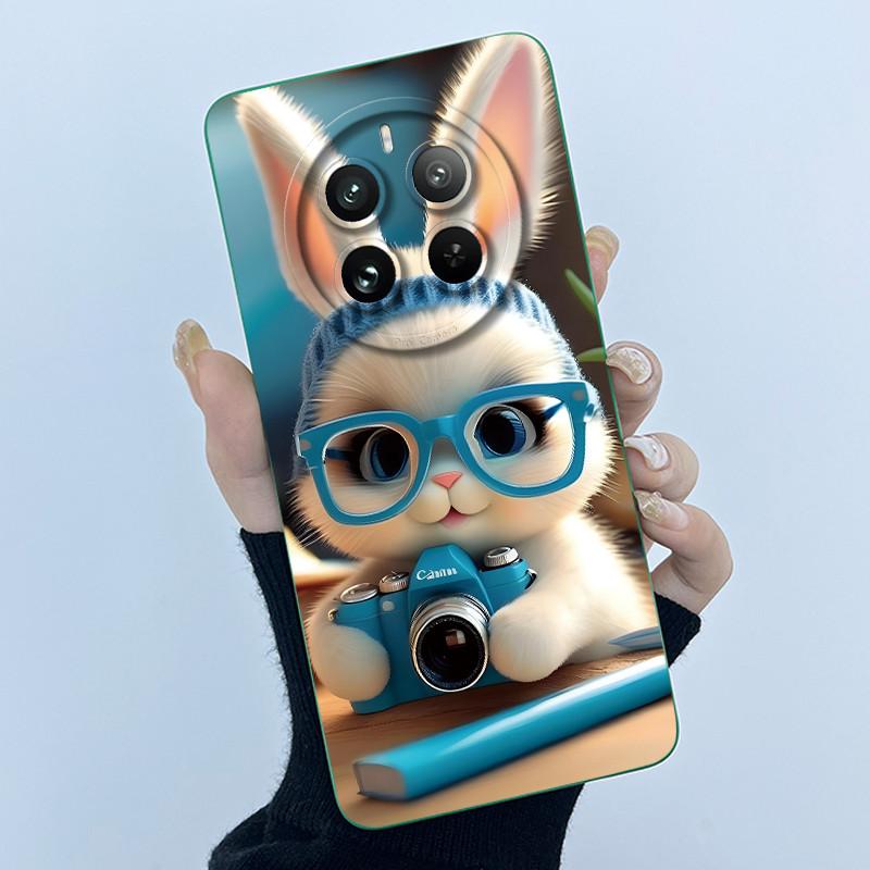 Case For Realme 12 Pro Plus 12 Plus 12X 5G Phone Case Cartoon Pretty Flower Liquid Silicone Soft TPU Protective Cover Shell Capa