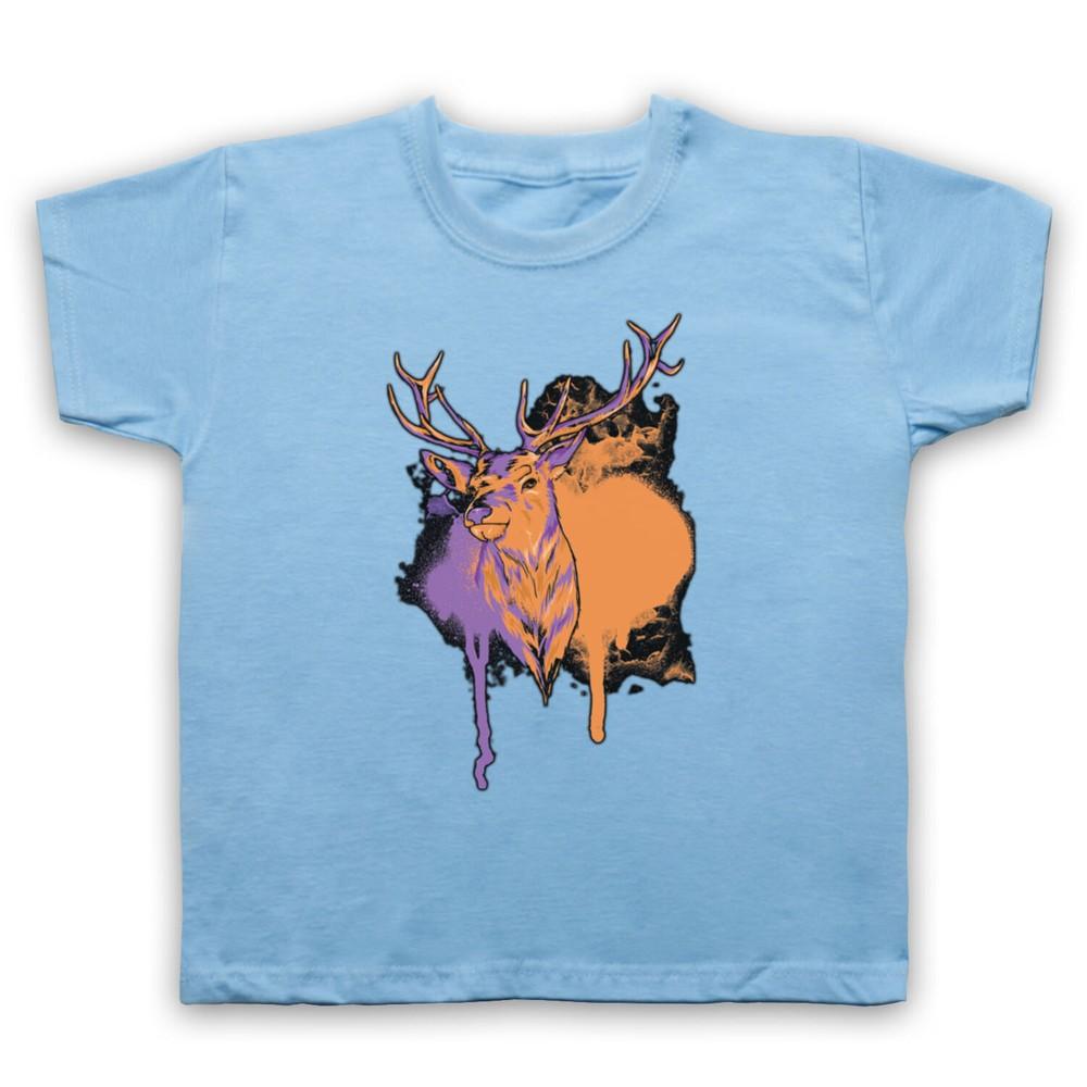 

Deer Spray Paint Graffiti Graphic Art Cool Retro Kids Childs T-Shirt 4XL