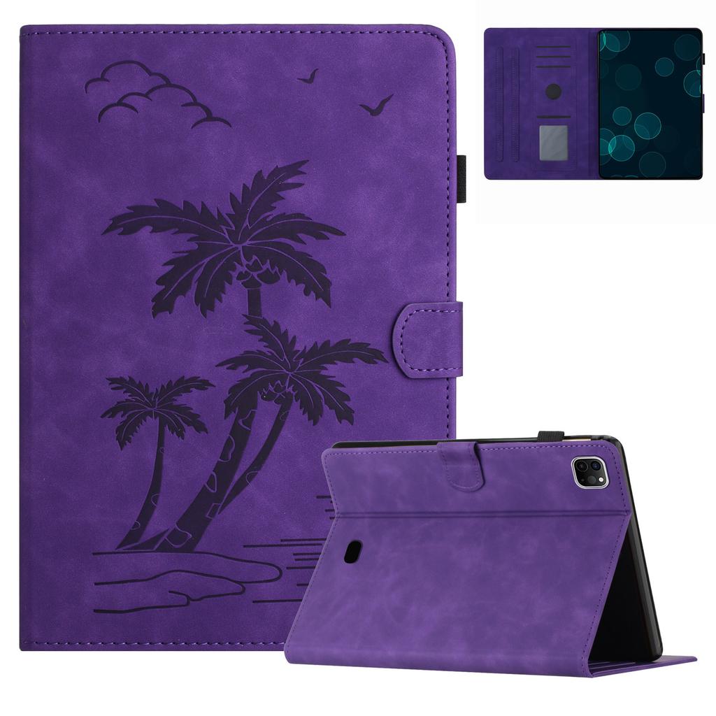 Applicable to iPad Pro 11 tablet leather case, Samsung Tab S9 skin matte embossed card holder anti-drop case