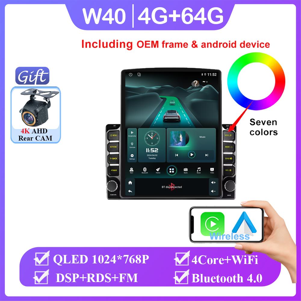 9.7inch Car Carplay For Tesla Style Honda Accord 7 2003-2007 Android 14 Stereo Multimedia Video Player GPS Car Radio Navigation