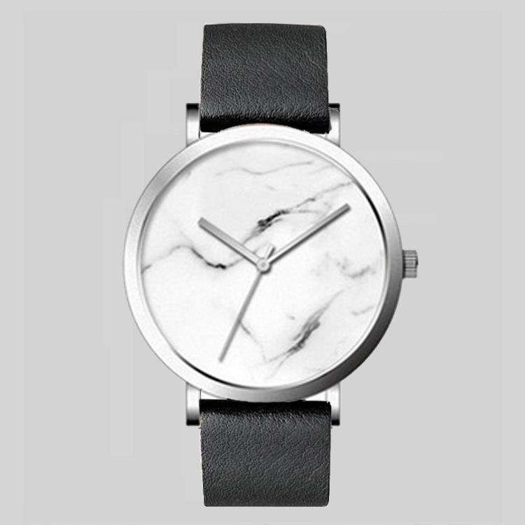 Creative Marble Pattern Quartz Student Belt Watch, Compact Belt Casual Quartz Women S Watch 793