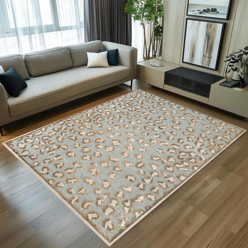 Vintage Leopard Print Area Rug Luxury Carpet Non Slip Washable Floor Mat Entryway Doormat Fashion Animal Pattern for Living Room