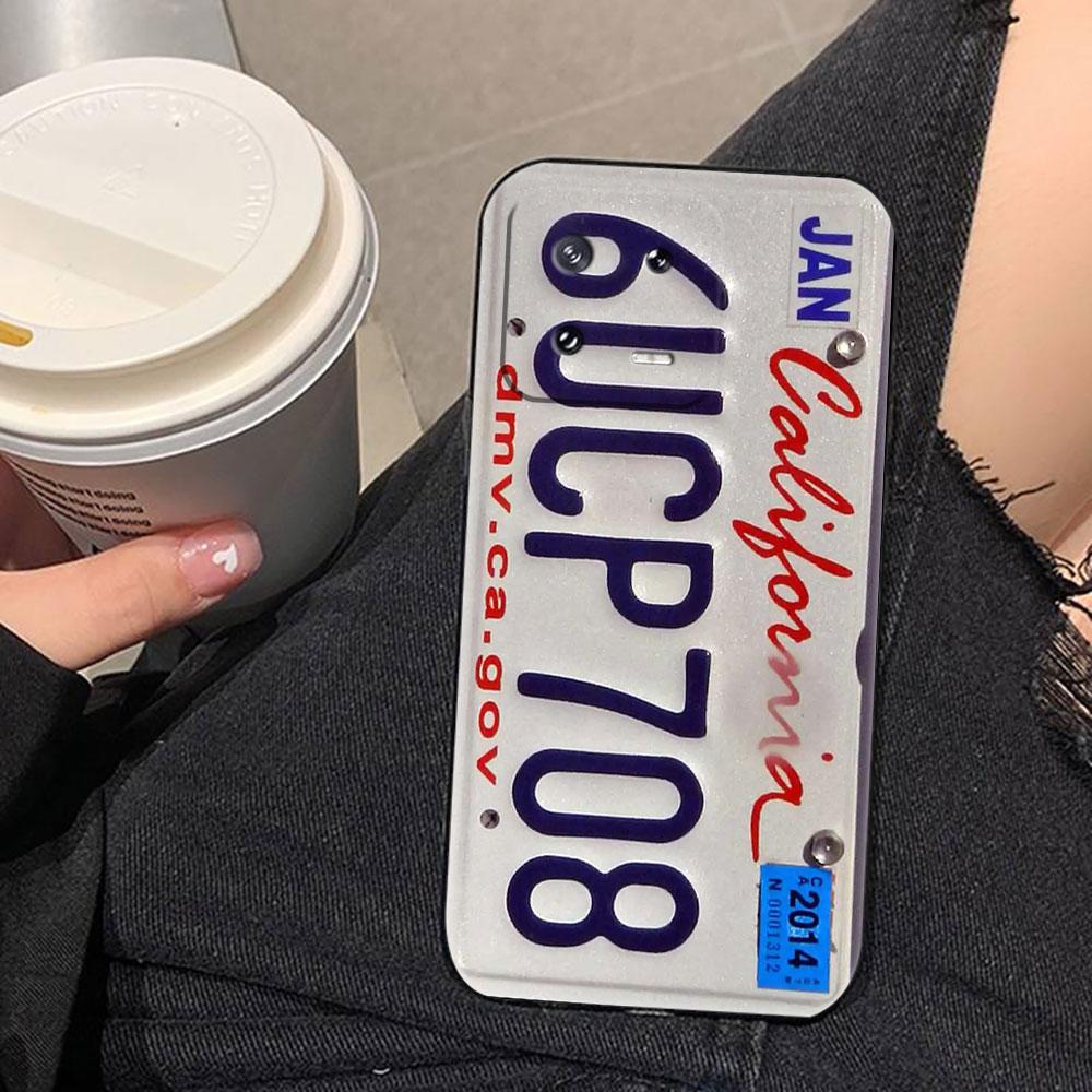 

Lucky License Plate Number Cover Phone Case For Xiaomi 15 15T 14 14T 13 12T 11 11T POCO F8 F7 F6 F5 X7 X5 M6 M7 PRO Ultra Case Xiaomi POCOF5