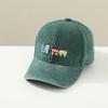 Children's hats, small trains, embroidery washed baseball caps, spring and autumn boys and girls outdoor sunshade peaked caps