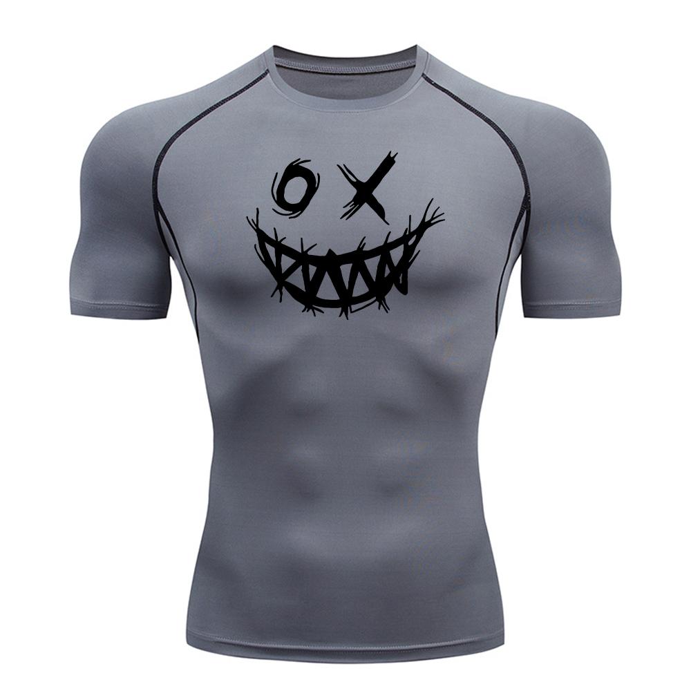 Men's Summer Casual Compression T-Shirts Perfect for Fitness Training High Elasticity Sweat Absorbing Tight Fit Comfortable and Breathable