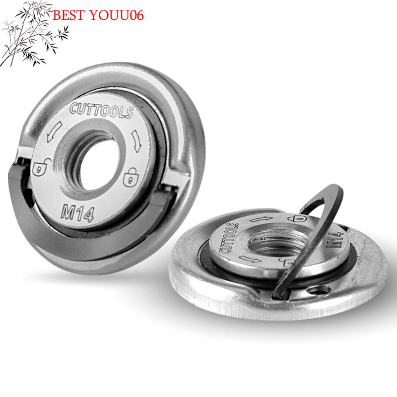 Hot M14 Thread Angle Grinder Self-Locking Pressing Plate Angle Grinder Pressing Plate Quick Release Flange Nut Power Chuck Tool