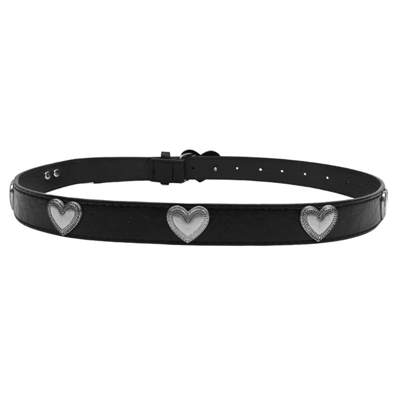 Unique Heart Pattern Waist Belt Stylish Adjustable Length Aesthetic Waistband for Date Nights