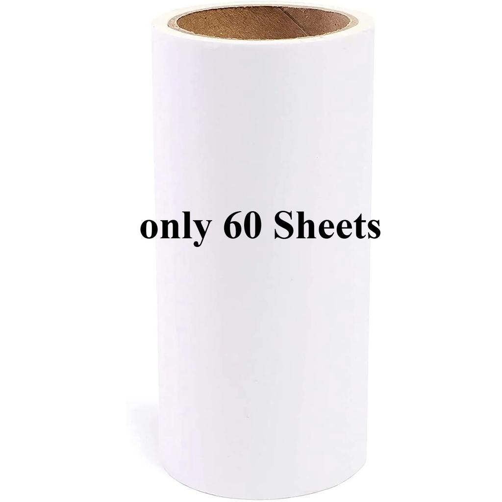 Extra-Klebrige Fusselrolle zur Tierhaarentfernung 60 Blatt/Rolle, Ideal für Hunde- & Katzenbesitzer, Perfekt zur Reinigung von Kleidung & Möbeln