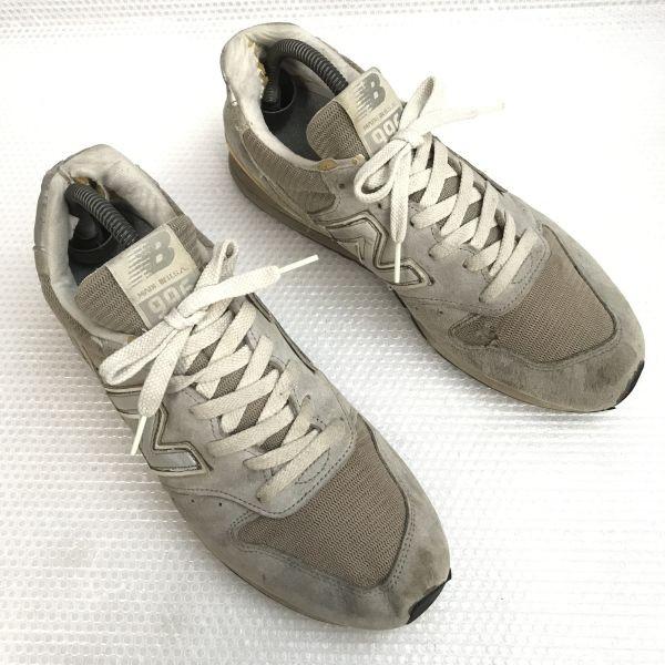 New Balance 996 Vintage Sneakers USA Made Size 27.0 Gray Trainers(USED)