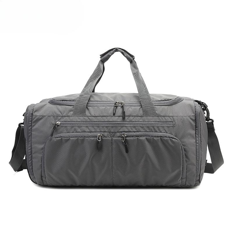 

Нейлонова дорожня сумка Тканинна сумка-дафл Оксфорд Легка складана водонепроникна сумка для спорту на відкритому повітрі Сумка для взуття сірий колір