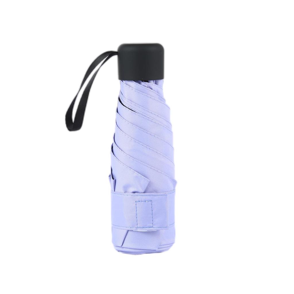 Kompakter UV-Schutz-Doppelnutzungs-Schirm für Sonne und Regen, Tragbarer Falt-Sonnenschirm mit aufgedrucktem Design