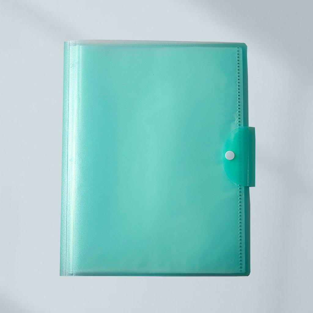 File Folder A3 Size Multi Pockets PP Clear Round Edge Document Organizer with Buckle Lock for