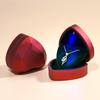 Fashion Ring Box Heart Shape with LED Light Jewelry Box Creative Proposal Confession Ring Box Earring Pendant Storage Gift Boxes
