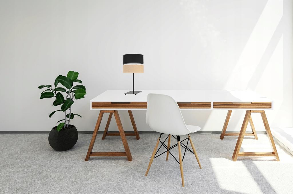 TABLE LAMP JUTE LAMPSHADE 20 CM BLACK