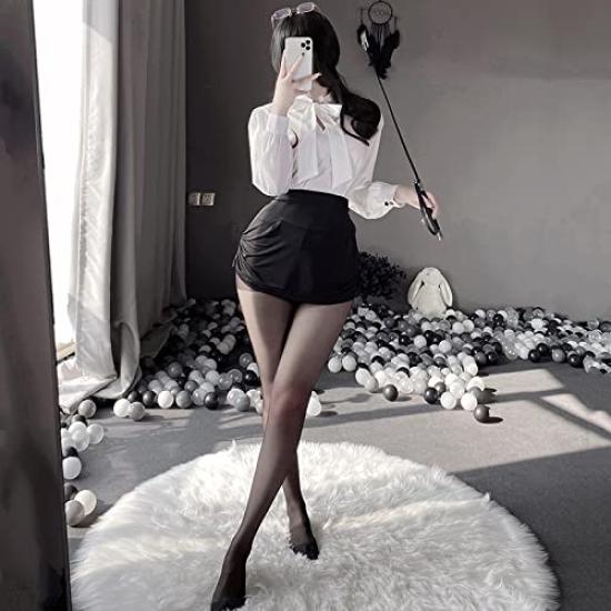 Cosplay Sexy Erotic OL Female Teacher Sexy Suit Set Costume Miniskirt Office Woman Private Tutor Secretary Uniform Blouse Tight Miniskirt Fancy Dress
