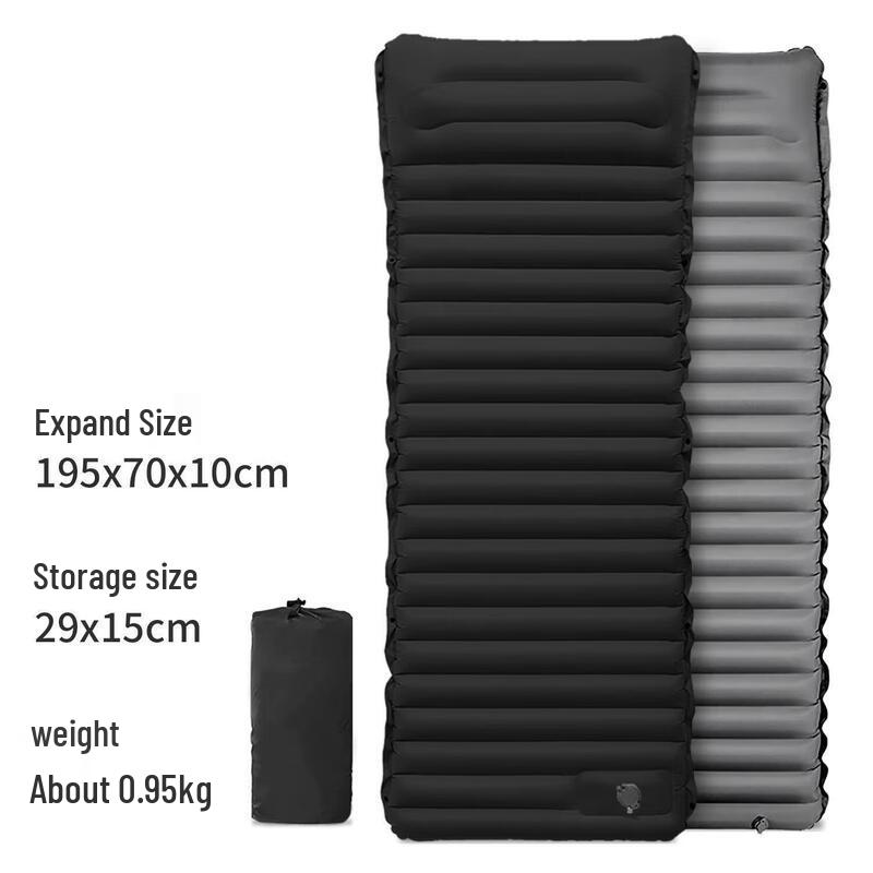 Outdoor Foot-Pump Inflatable Sleeping Pad