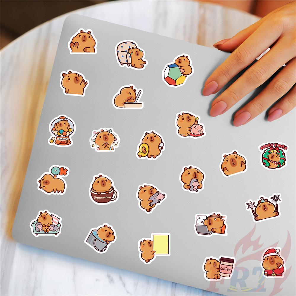 125Pcs/Set Capybara Q-3 Mini Diary Manual Stickers DIY Scrapbooks Album Decor Decals Stickers