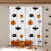 Halloween Horror Atmosphere Decorative Curtains Gothic Style Castle Pumpkin Cartoon Print Curtains Holiday Party Decorative 2PCS