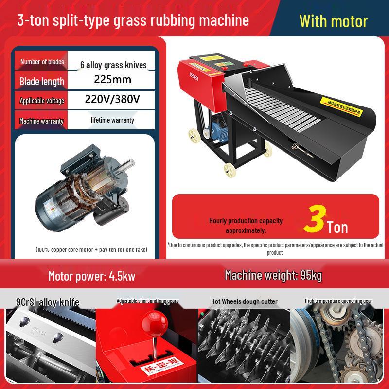 Horizontal Chaff Cutter & Silk Kneader: Straw Crusher & Cutting Machine for Livestock Feed