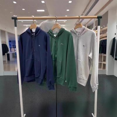 Unisex Stickerei Fisch Reißverschluss Hoodie - Einfarbige, mit Taschen, Locker geschnittene Oberbekleidung für Frühling, Herbst, Winter