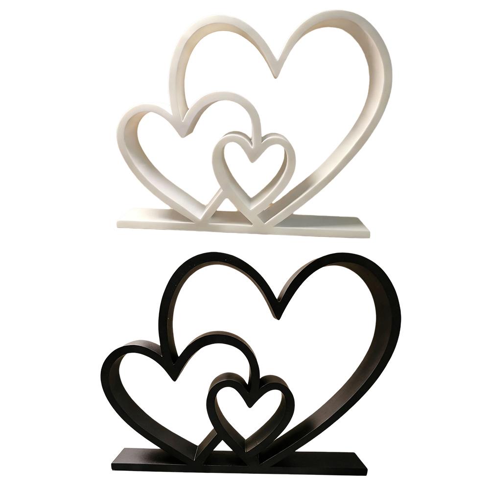 Modern Minimalist Love Heart Statue Art Sculpture Home Decor Ornament for Desk Bookshelf Decoration Valentine’s Gift