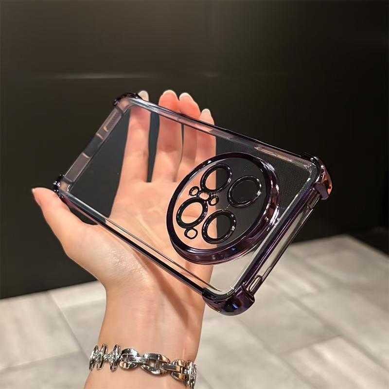Four Corners Anti-drop Pura90pro Is Suitable for Huawei Mate80 Mobile Phone Case Honor 600 Transparent and Enjoys 90 Electroplating