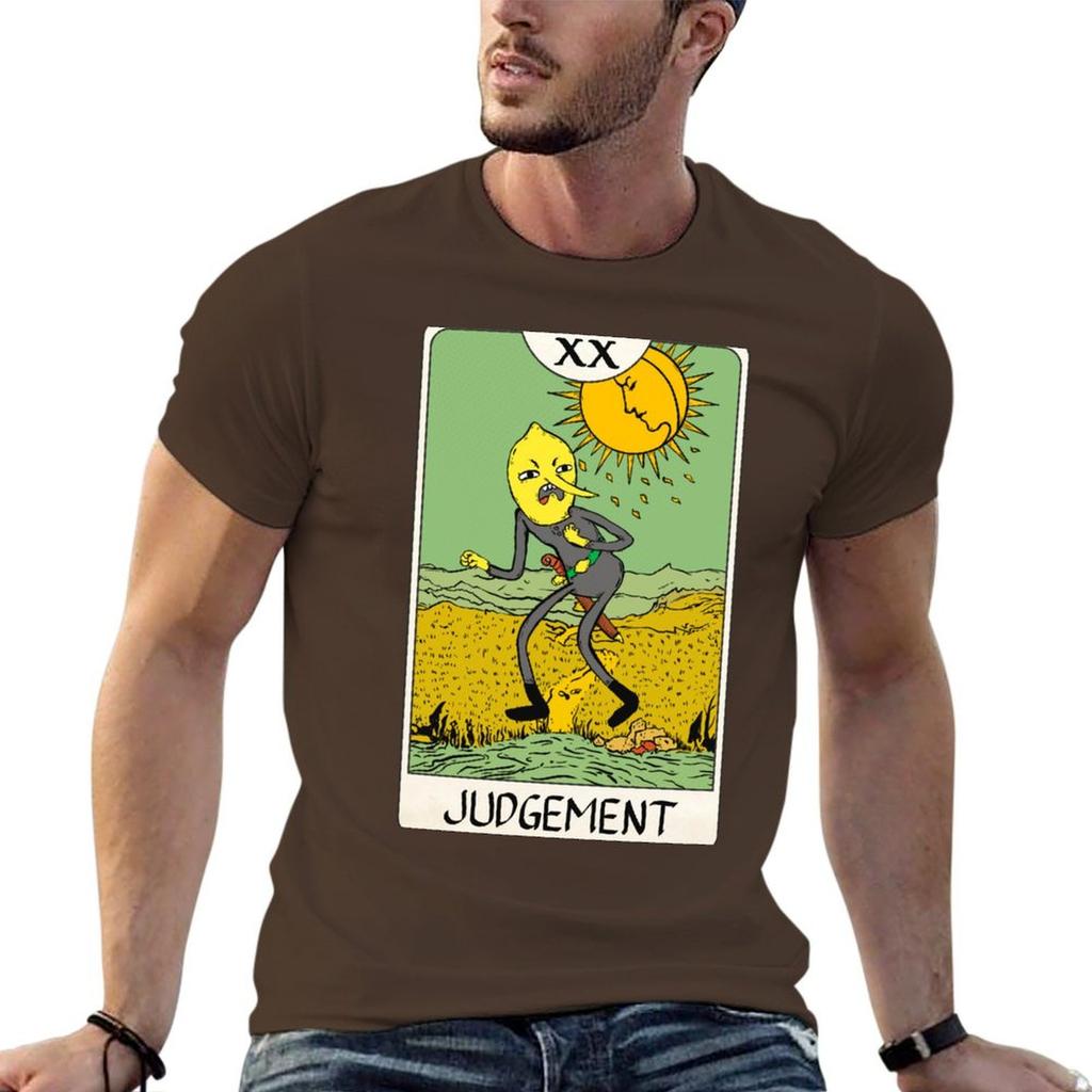 Lemongrab - Tarot Card - Judgement T-Shirt Plain Customs Animal Prinfor Boys Hippie Clothes Shirts Graphic Tee Men