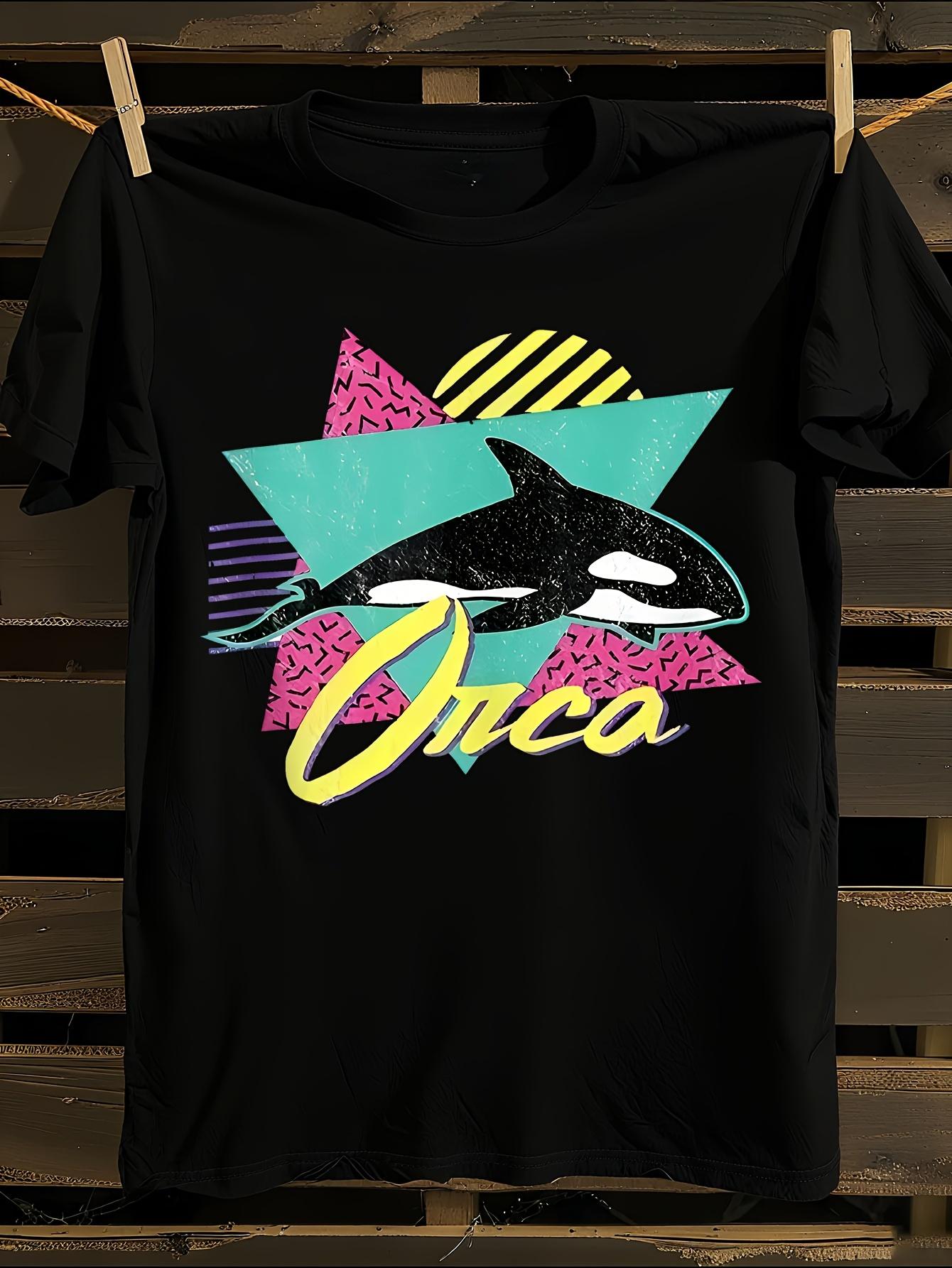 Vintage 80s 90s Retro Orca Killer Whale T-shirt S