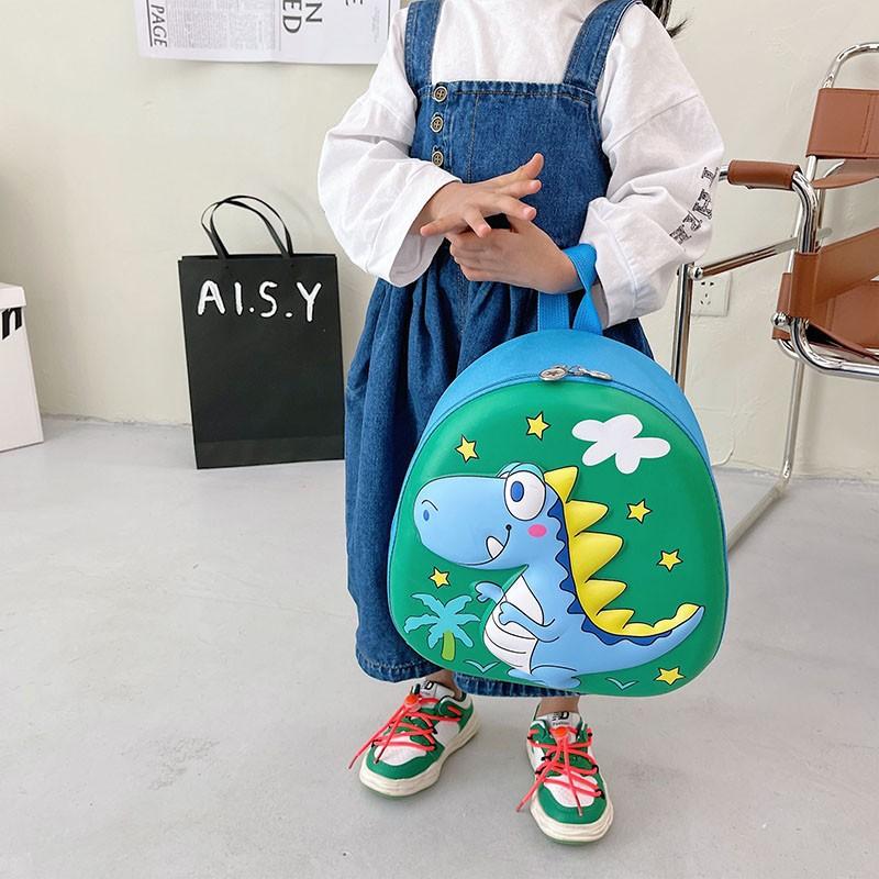 Children's Bag New Cartoon Kindergarten Primary School Bag Eggshell Dinosaur Boys and Girls Backpack