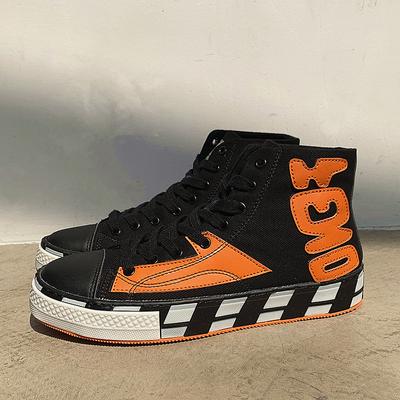 Modne Oryginalne Męskie Trampki Płócienne Oddychające Trampki High Top Męskie Harajuku Hip Hop Designerskie Buty Męskie Casualowe Buty Płócienne