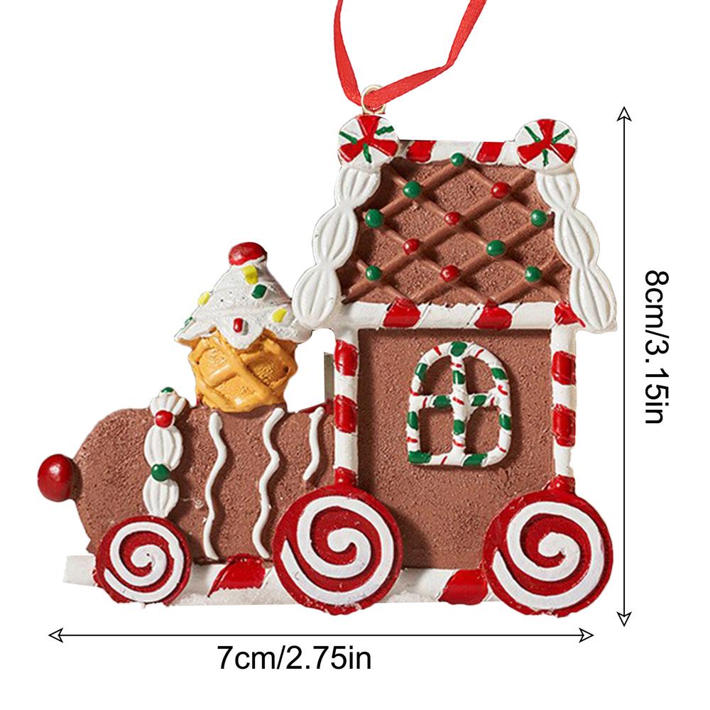 Christmas Gingerbread Ornaments Resin Christmas Pendant Cute Cartoon Ornaments Resin Christmas Tree Fireplace Ornaments Holiday