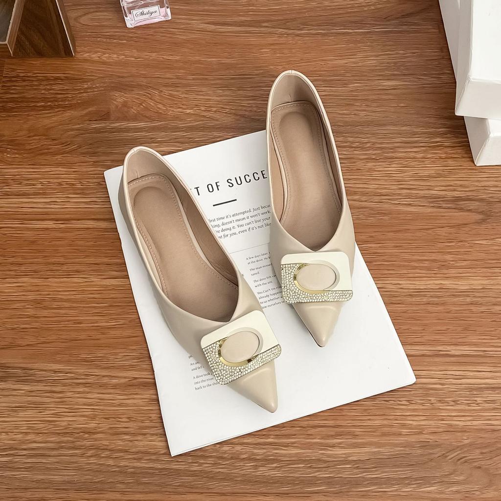 2025 single shoes women wear high-end work shoes women's professional temperament women's shoes soft soles are not tired feet black shoes