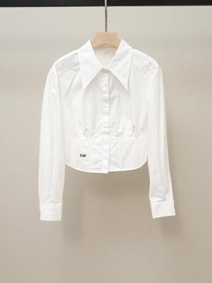 Camicia da Donna di Alta Gamma Francese Autunnale Slim Fit a Manica Lunga