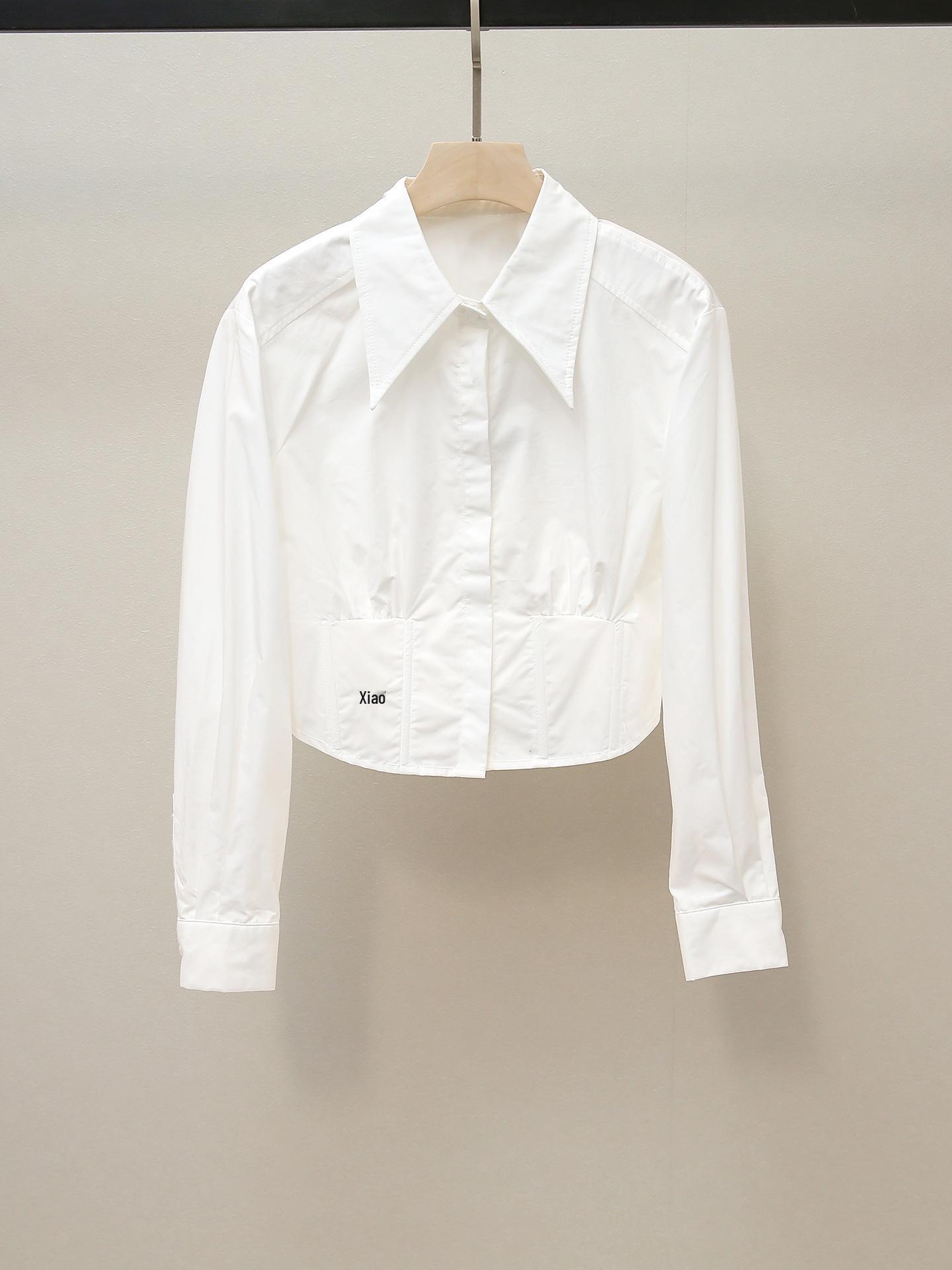 

High-End Women s French Autumn Slim Fit Long Sleeve Shirt Large