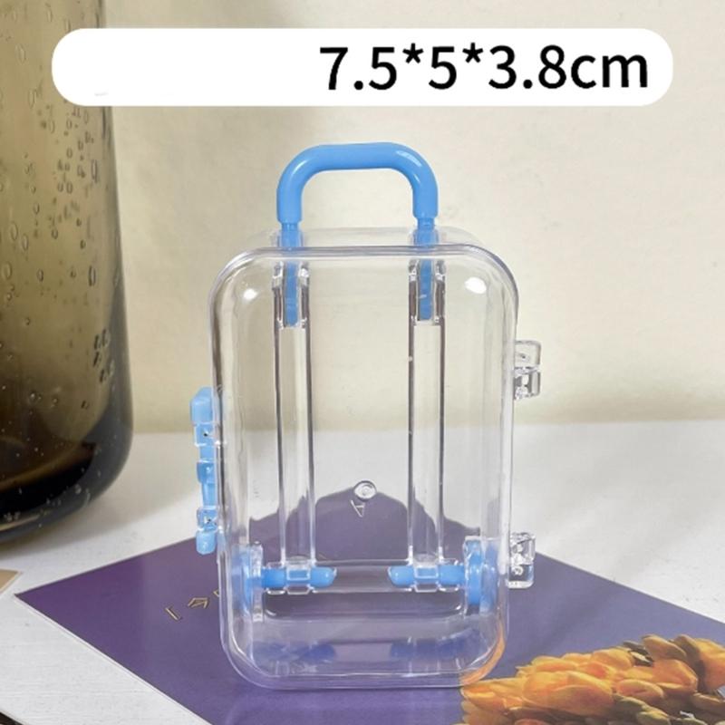 Dollhouse Miniature Luggage Suitcase Storage Trolley Case Travel Holiday Toy Candy Box Handbag Model for Dolls Accessory