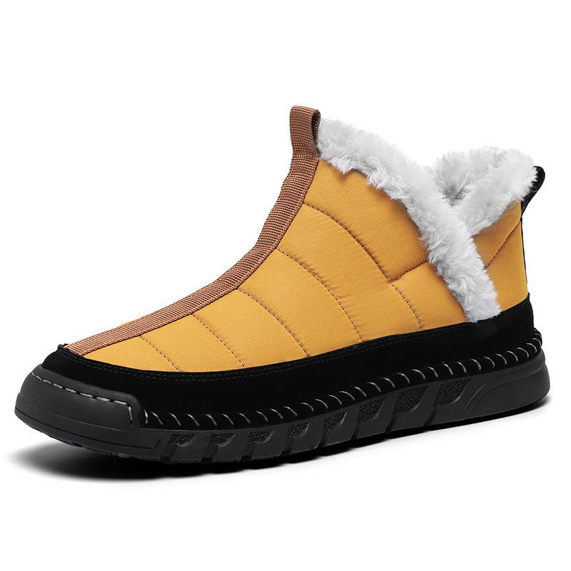 

High-top cotton shoes men s winter velvet warm Northeast snow boots 46 жовтий