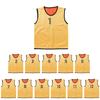 Numbered Bibs for Soccer and Basketball [INDIVE] (Numbers 1-12, Yellow/Red, Children's Size)