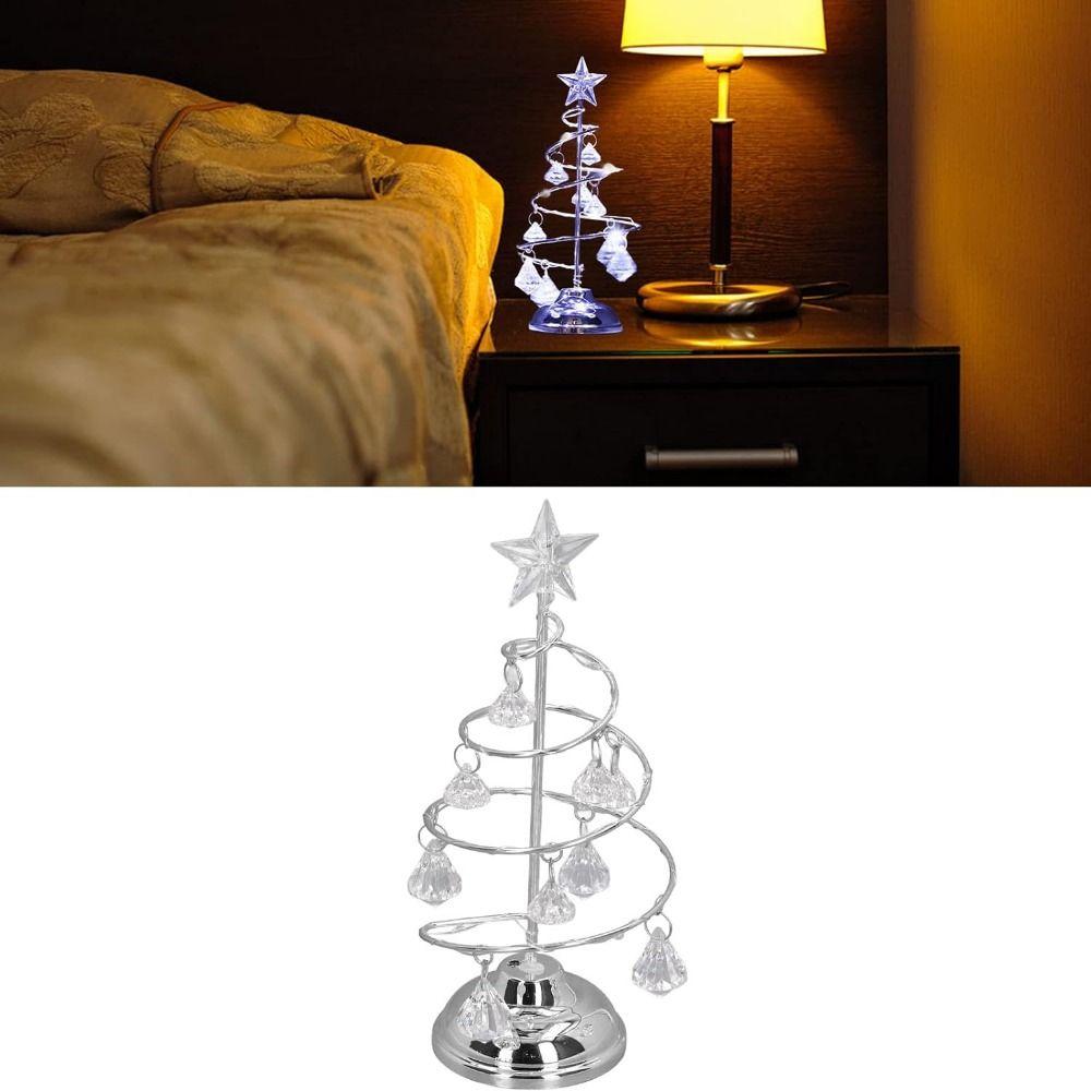 Golden Xmas Decorations Table Lamp Colorful Christmas Tree Lamp Bedside Lamp  Valentine's Day