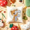 Cute Cartoon Bear Animal Letter Cushion Cover Plush Fabric Soft DoubleSided Printed Sofa Warm Winter Home Gift Pillow Cover