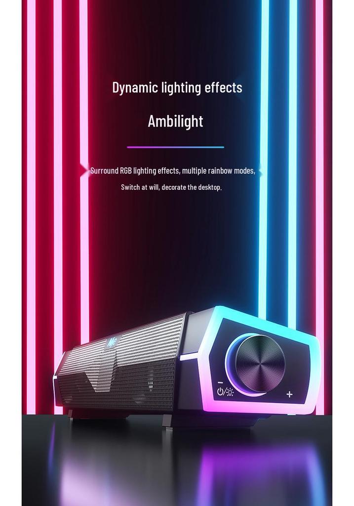 Naiye Bluetooth Soundbar: Wired & Wireless Computer Speakers with Subwoofer for Desktop and Gaming