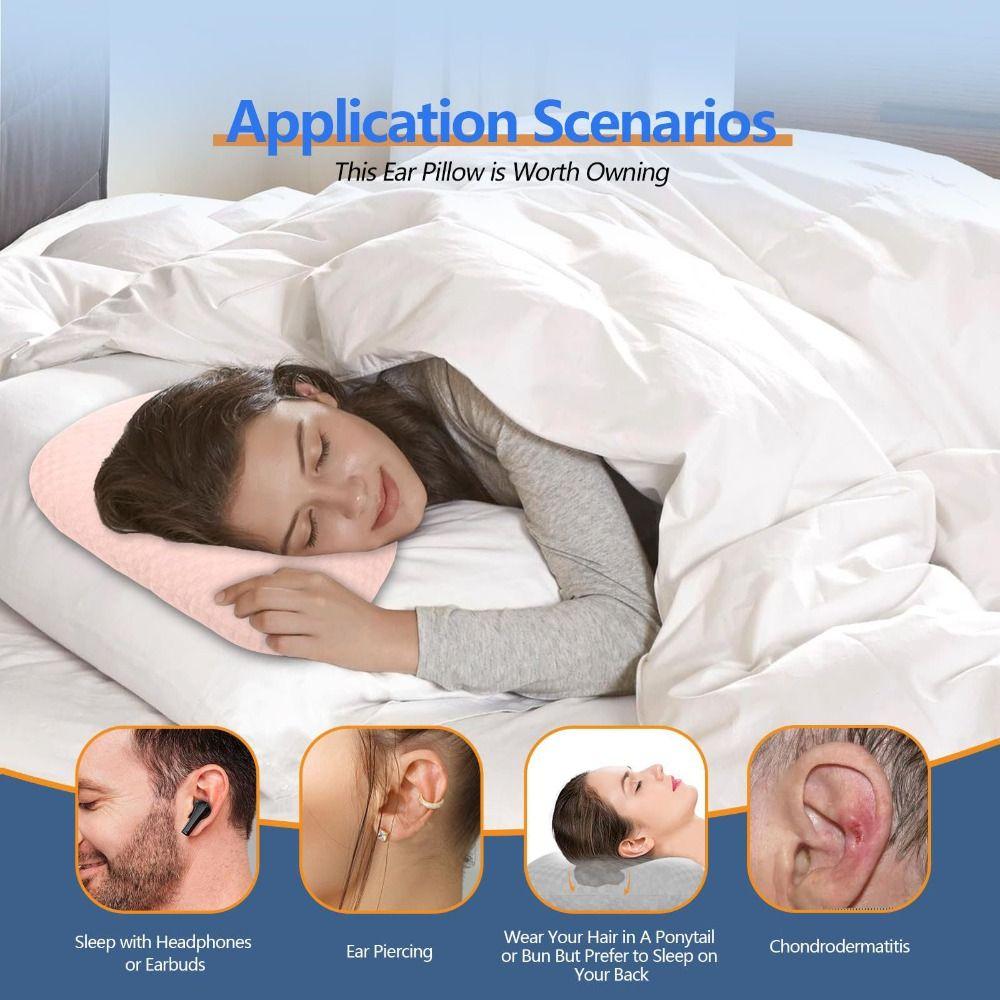 Cotton Filling Ear Piercing Pillow Breathable Earring Pillow  Side Sleepers Accessories
