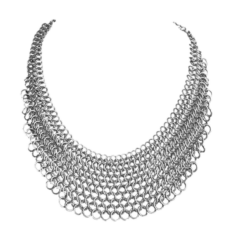 Geometric Tassels Metal Necklace With Handmade Details Clavicle Chain Accessory For Unique Fashion Statements